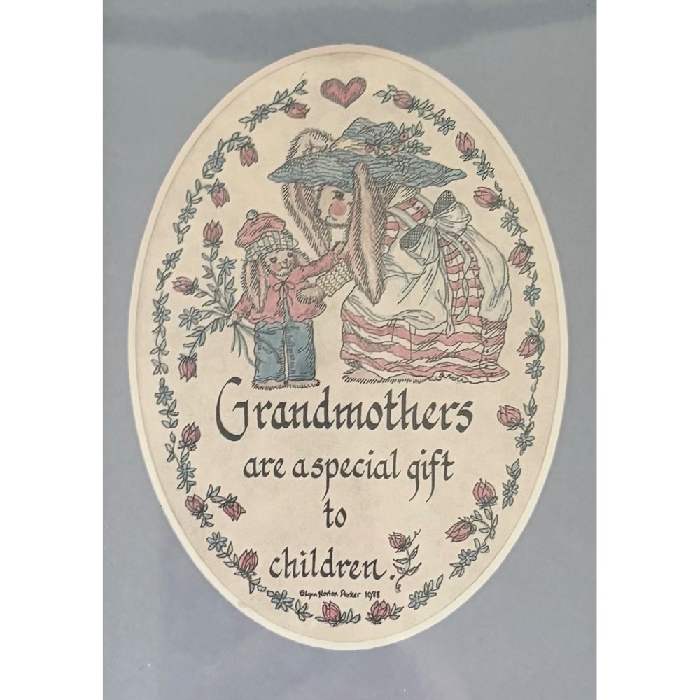 Vintage 1988 Framed Grandmother Art | Lynn Norton Parker - Picture 2 of 4